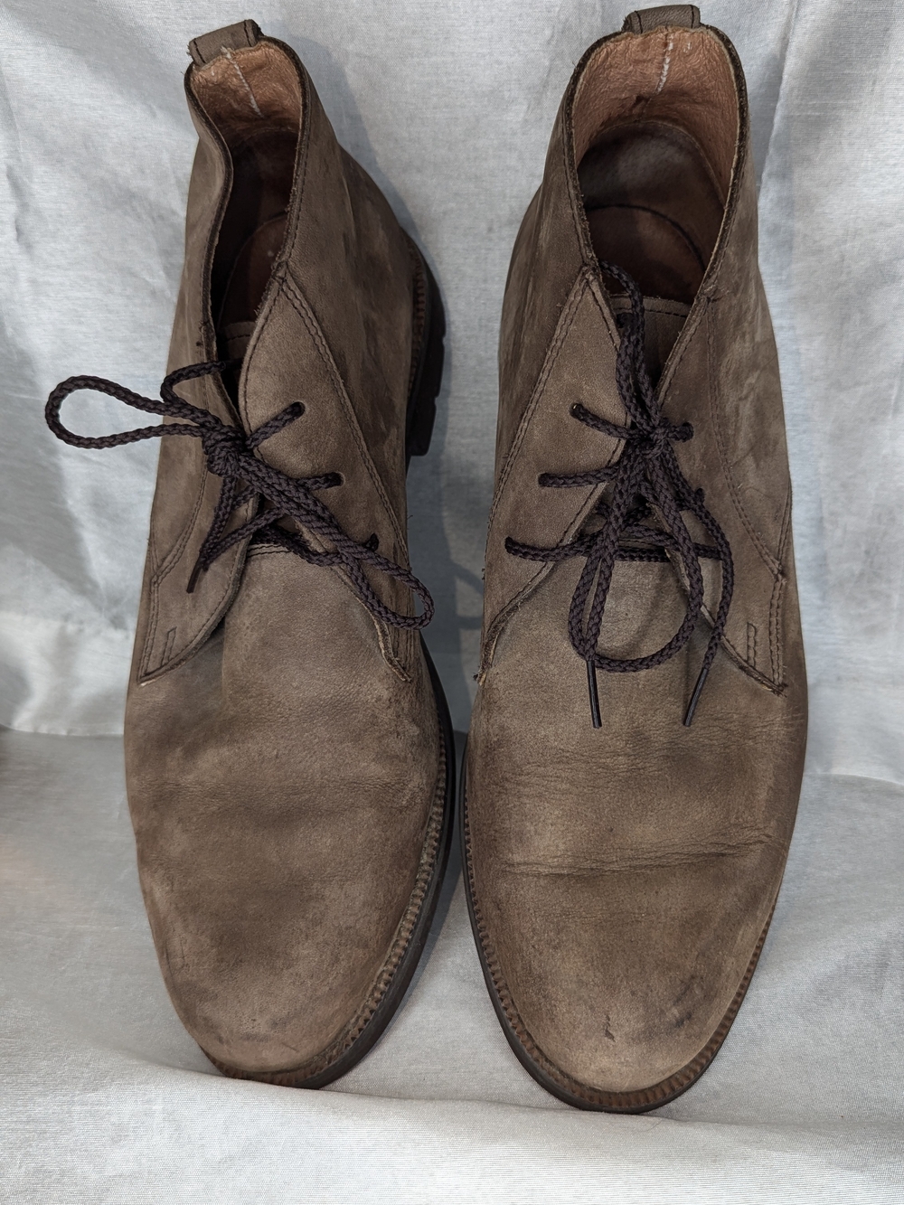 Eddie Bauer Brown Leather  Ankle Boots Lace Up Round Toe Size 11.5 M